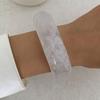 Salircon Klobige Punk Überzogene Dicke Harz Acryl Armreifen für Frauen Männer Geometrische Unregelmäßige Metall Armreif Armbänder Schmuck