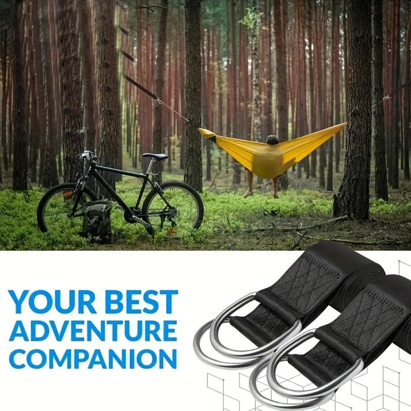 2Pcs /set Heavy Duty Tree Swing Sling Set - Camping Hammock with Two Safety Locking Buckles - Fits All Swing Types Outdoor Swings Hammock Accessories