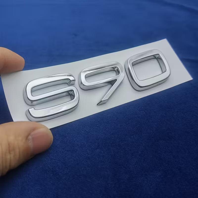

1 шт. 3D Хромированный АБС S40/S60/S80/S90 Эмблема-значок на крышку багажника автомобиля S90 серебряный