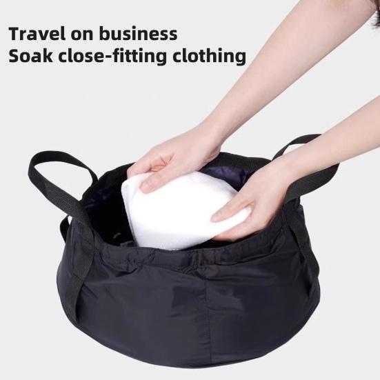 Portable Foldable Water Basin Large Capacity Storage Basin Stable Leak-Proof Design Folding Washbasin