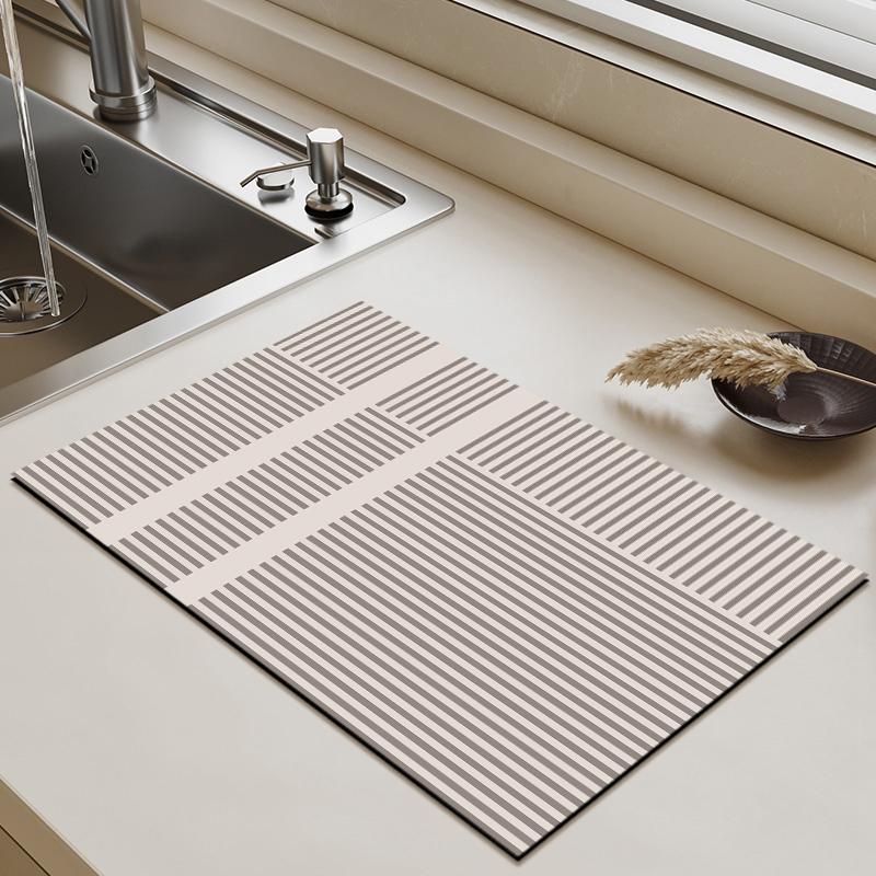 Nordic Washing Machine Dust Cover Dustproof Diatomite Mat Drain Pad Table Dish Drainer Coffee Drain Pad Anti Slip Bath Door Rug