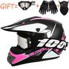 Equipped With 100% Goggles + Gloves Mask Off-road Helmet Mountain Biking Downhill Youth Go-kart