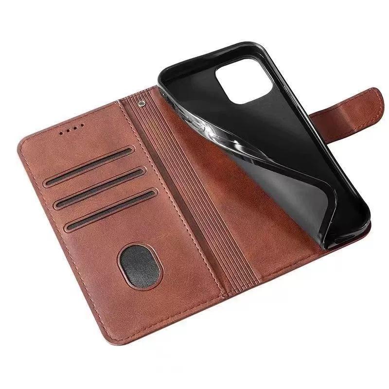 Applicable to Samsung S26FE mobile phone case A27 clamshell leather case S25plus wallet S25 calf pattern S25ultra