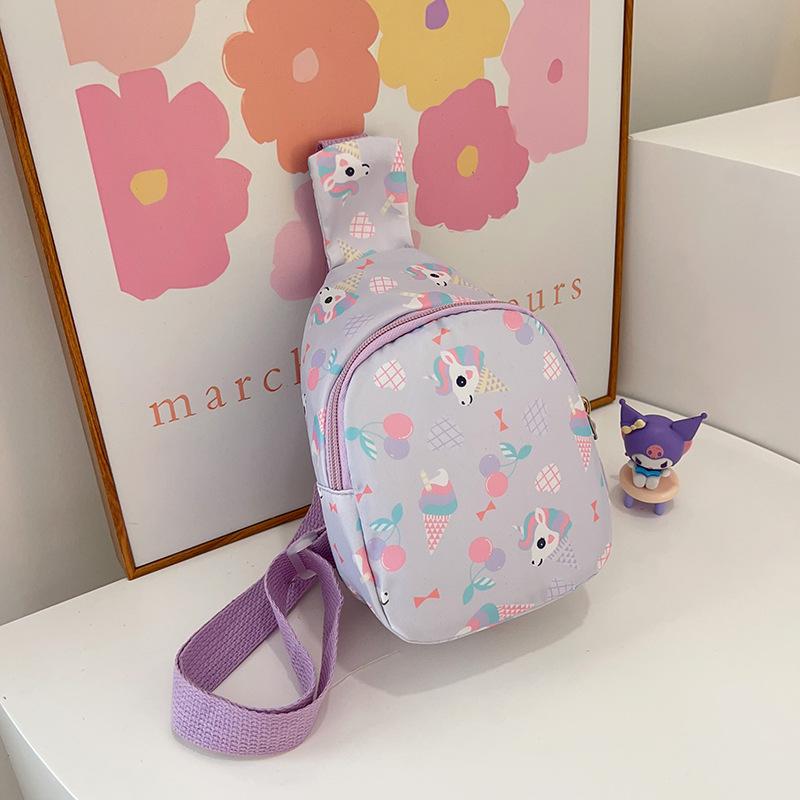 

Ледяной Мультяшный Единорог Крем Принт Нагрудная Сумка Одноплечевая Кроссбоди Подарочная Сумка фиолетовый