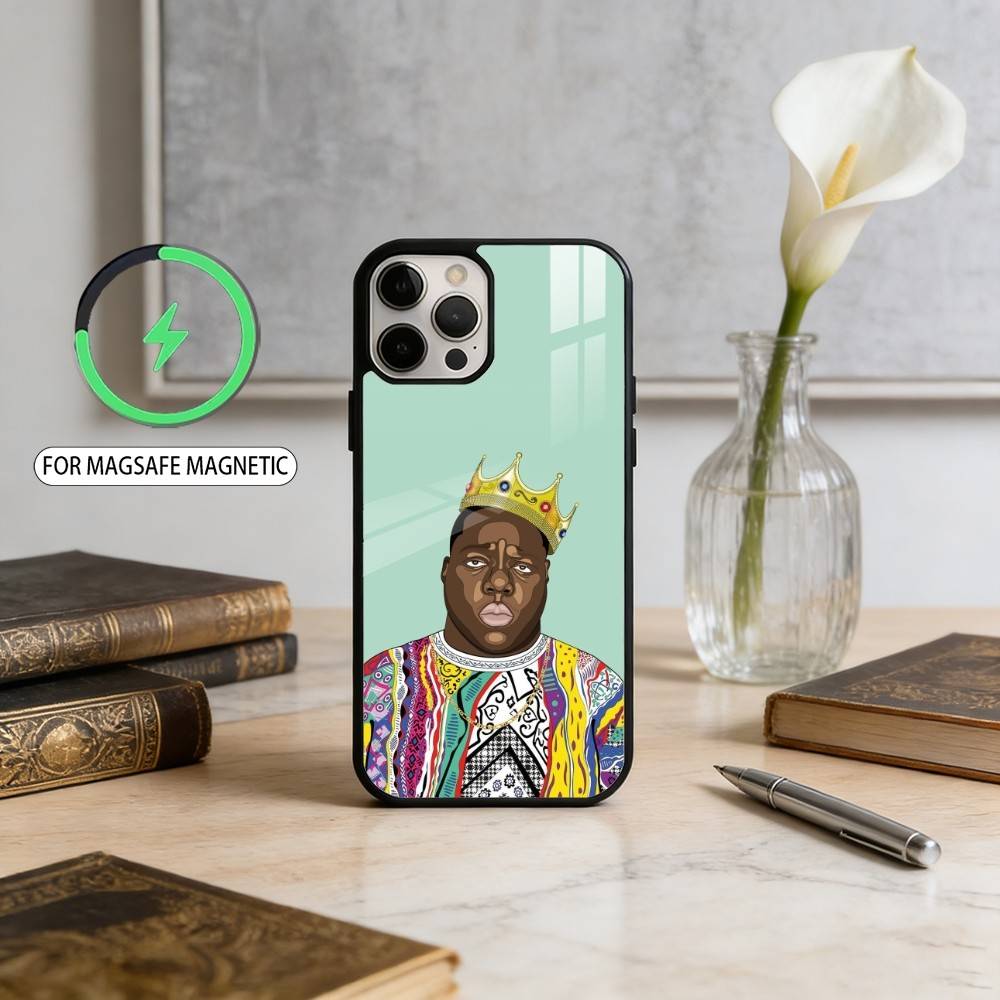 B-Biggie Smalls B-BIG Art Phone Case For iPhone17,16,15,14,13,12,11 Plus,Pro Max Magnetic For Magsafe Wireless Charging
