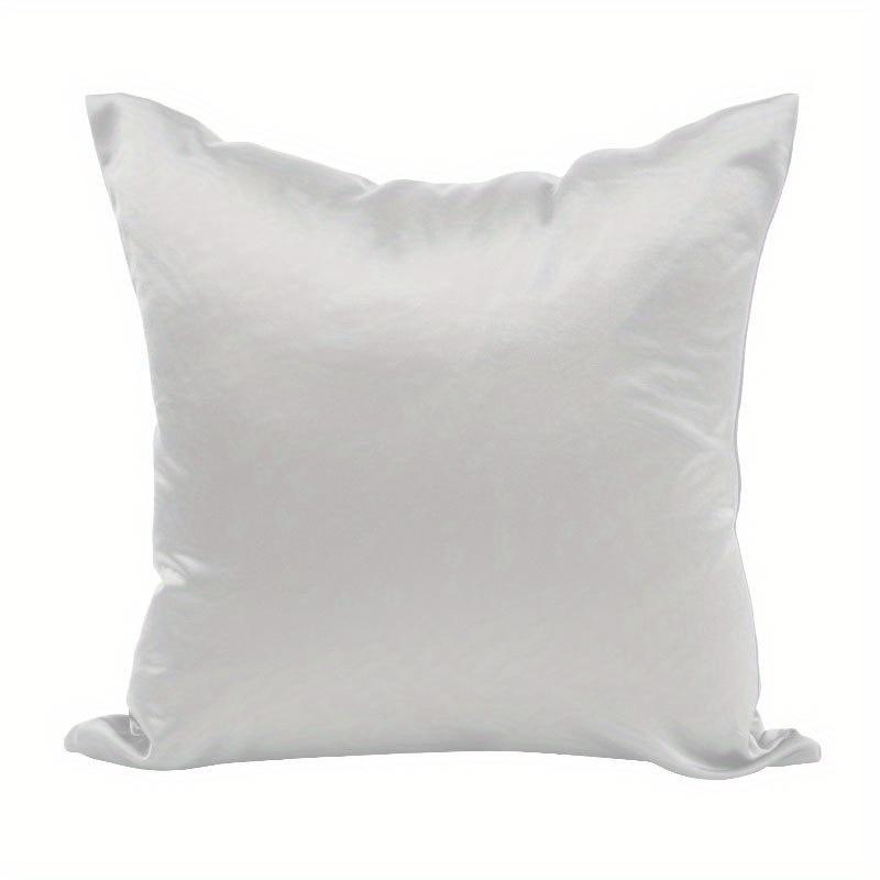 Pakket van 2,Zijdezacht Satijn Effen Kussenhoes Kussensloop Kussen Bank Plaid met Verborgen Ritsluiting Alleen Hoes 65x65cm white