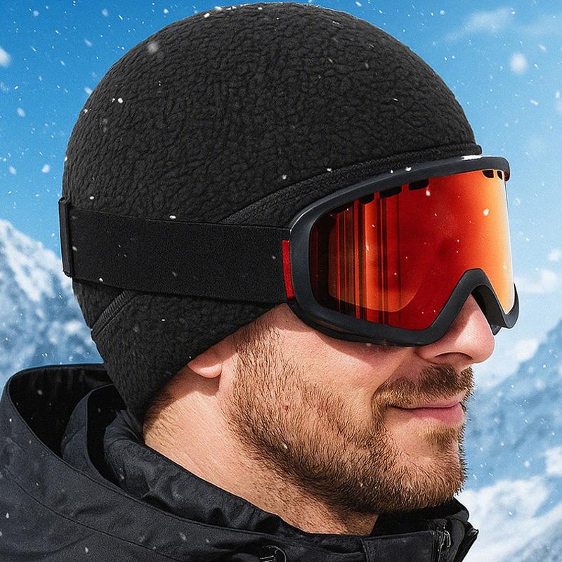 Thickened Fleece Winter Ski Hat Outdoor Windproof Ear Protection Teddy Velvet Quick-drying Water-Resistant for Men & Women