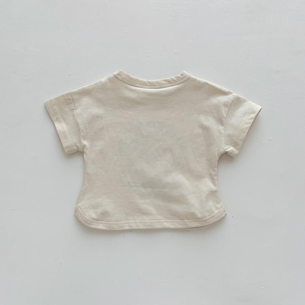 Children Casual T-shirt Boy Cartoon Cute Print Undershirt Cotton Tshirt Girl Baby Summer Pullover Tops Versatile Bottoming Shirt