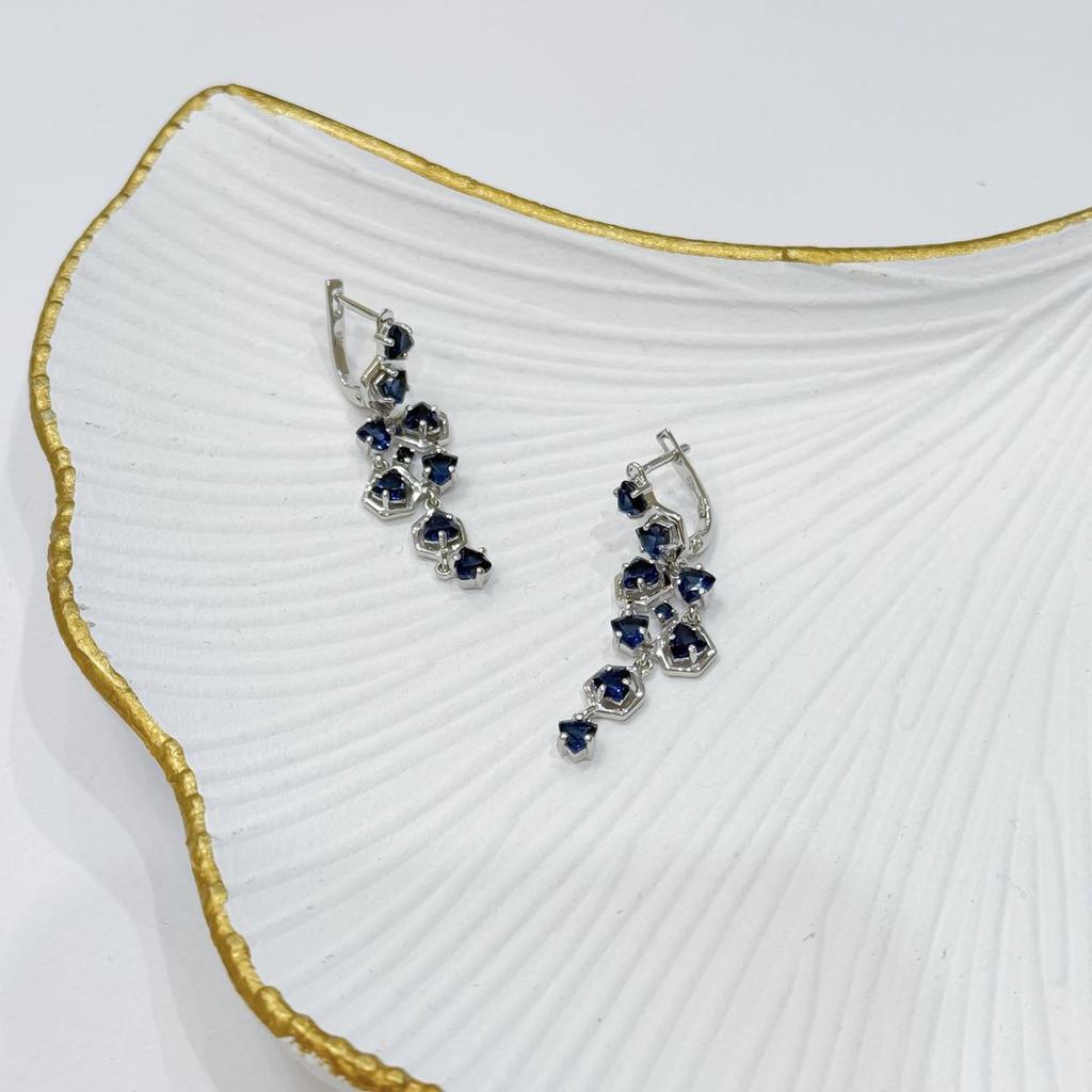Cercei din argint cu nano safir 3.625ct (2174660)