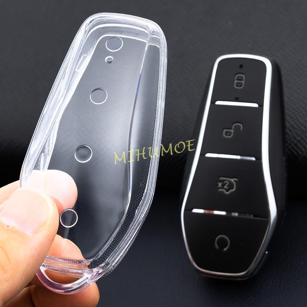 TPU Key Case Cover For BYD Song PLUS Pro Atto 3 Seal U Dolphin Sealion 6 7 Black Remote Fob Holder Keychain Car Accessories