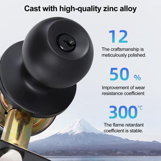 Dørknott i rustfritt stål Innendørs Hjemmekontor Soverom Bad Lydløs Privatliv Dørlås Matt Svart Innvendig Dørhåndtak Erstatning