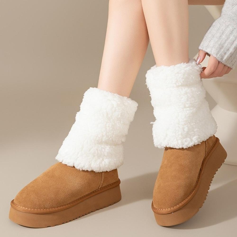New Coral Velvet Plush Fluffy Boots Cover Warm Y2K Hosiery Thickened Leggings Leg Warmer Gift