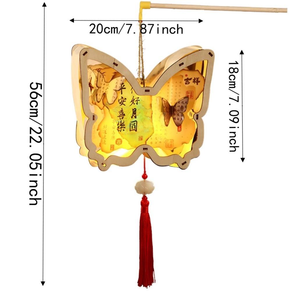 Laserem řezaný dřevěný motýl Papírové světlo LED Svítící Svítící květinová lampa Zahradní noční párty