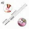 Metal Nail Art Brushes Silver 2, 4, 6 for 3D Carving Crystal Nail Design, Gel Nail Painting Tool