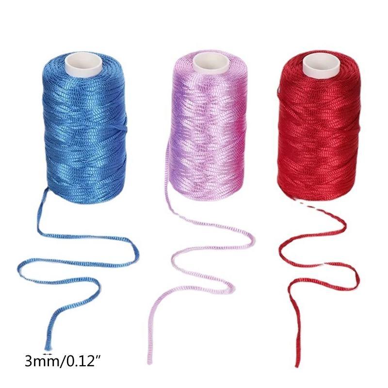  Knitting Crochet Silk Satin Thread Handmade Acrylic Yarn Weave for Kid DIY Lover