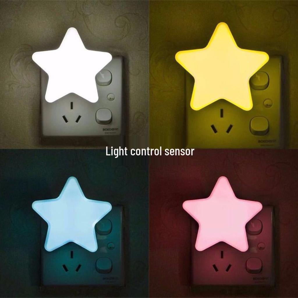 Energy-Saving Plug-In Night Light with Light Sensor for Bedrooms and Nurseries