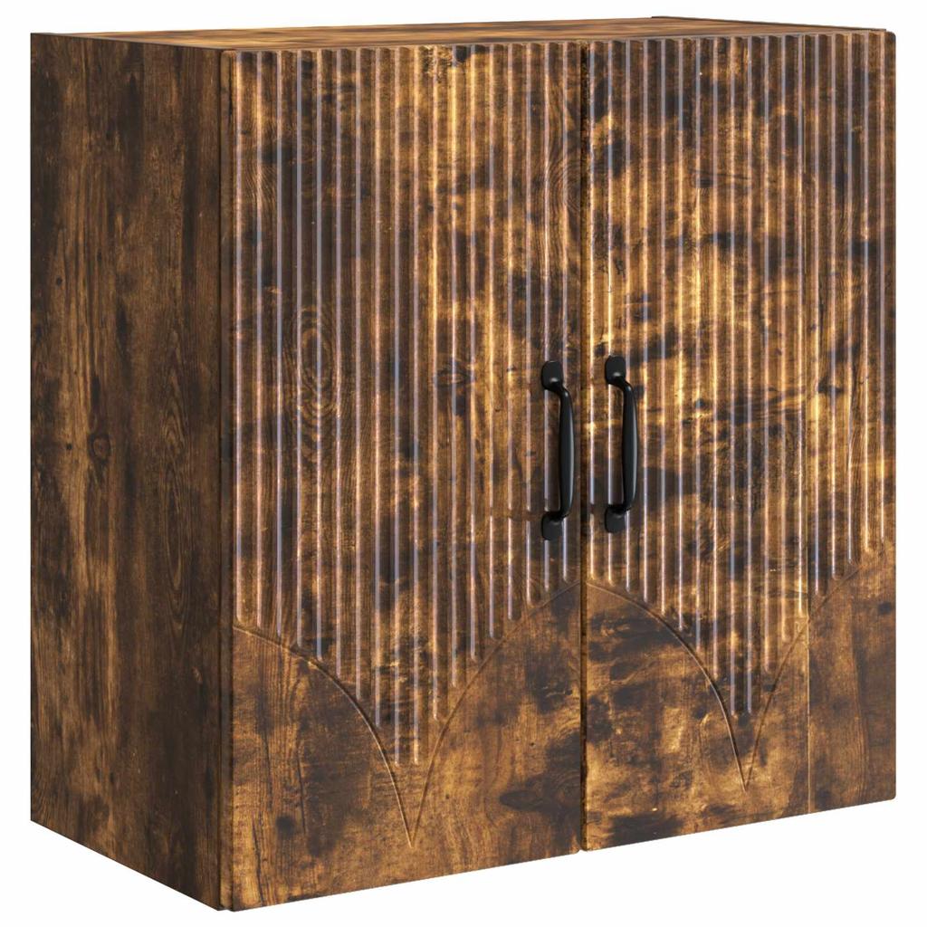 Wall Mounted Cabinet Smoked Oak Finish 59 x 31 x 60 cm Engineered Wood