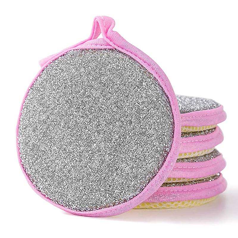 5 Stück Doppelseitiger Spülschwamm Spülbürste für Pfannen Töpfe Geschirrspülschwämme Bürste Haushaltsküchenreinigungswerkzeuge