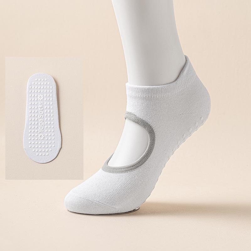 Women's Non-Slip Silicone Yoga & Pilates Socks - Breathable, Sweat-Absorbent, Backless Design