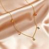 Luxury Elegant Colorful Round Natural Stone Pendant Necklace Exquisite Aesthetic  Stainless Steel Jewelry Gifts for Women