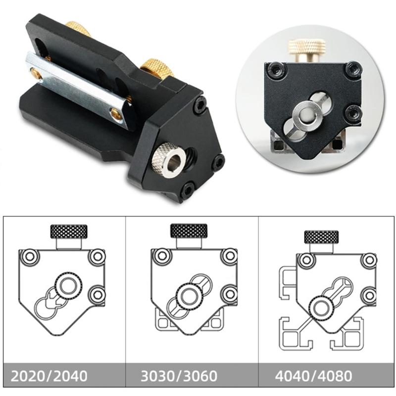 Professional Tapped Alignment Jig Tool Compatibles with 20/30/40 Aluminum Profile Internal Thread Machining Guide Tool