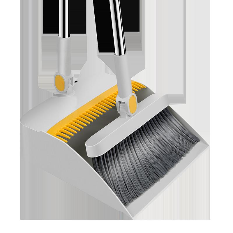 Li Lin High-Quality Non-Stick Broom & Dustpan Set with Squeegee for Hair.