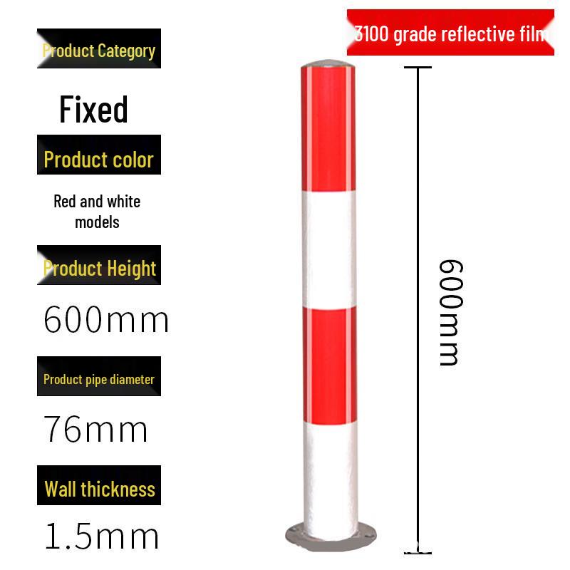 SANSHENG Galvanized Steel Reflective Traffic Bollard 76x600x1.5mm