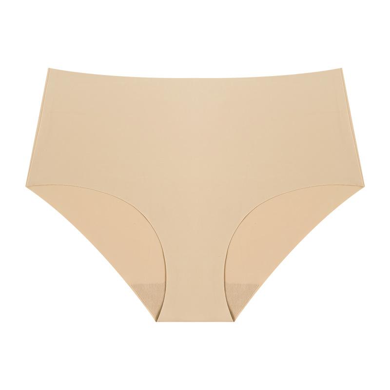 

Жіночі весняно-літні спортивні трусики великого розміру для йоги з крижаного шовку без слідів з високою посадкою XXL абрикосовий