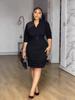 European & American Women's V-Neck Pleated Beaded Ruffle Bodycon Dress - Spring/Summer 2026 Collection