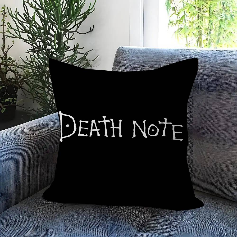 Anime Death Note Hororr Double-Sided Printed Pillow Cover Short Plush Suitable Living Rooms Bedrooms Sofas Throw Cushion Cover