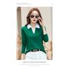 Autumn Winter Women's Long Sleeve T-Shirt Lapel Collar Casual Top