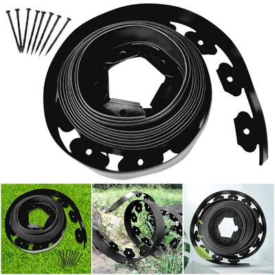 5/10M Fixed Garden Barrier Lawn Grass Plastic Edging Border Landscape Edging Garden Edge Kit With 15 Anchoring Spikes Easy Insta