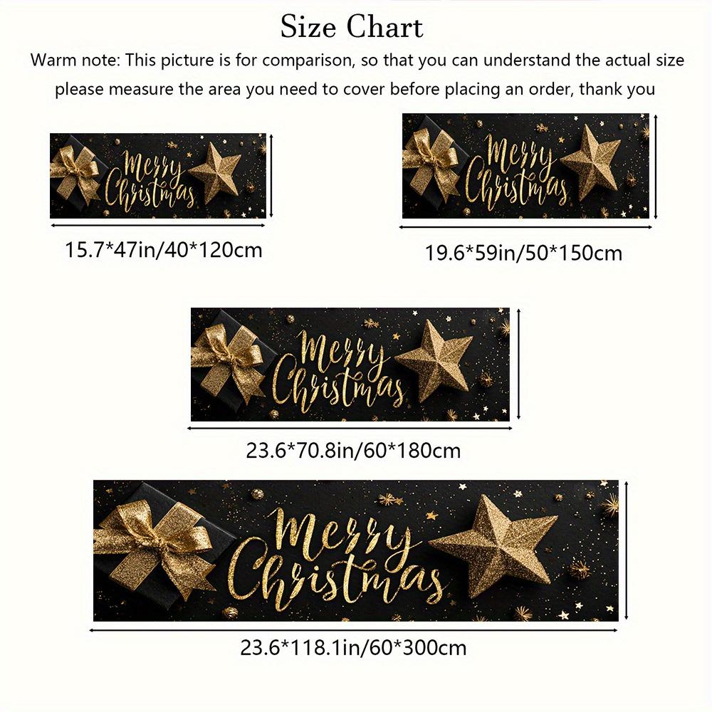 1Pcs Christmas Element Merry Christmas Non-Slip Washable Area Rug Runner for Entryway, Living Room, Bedroom & Patio