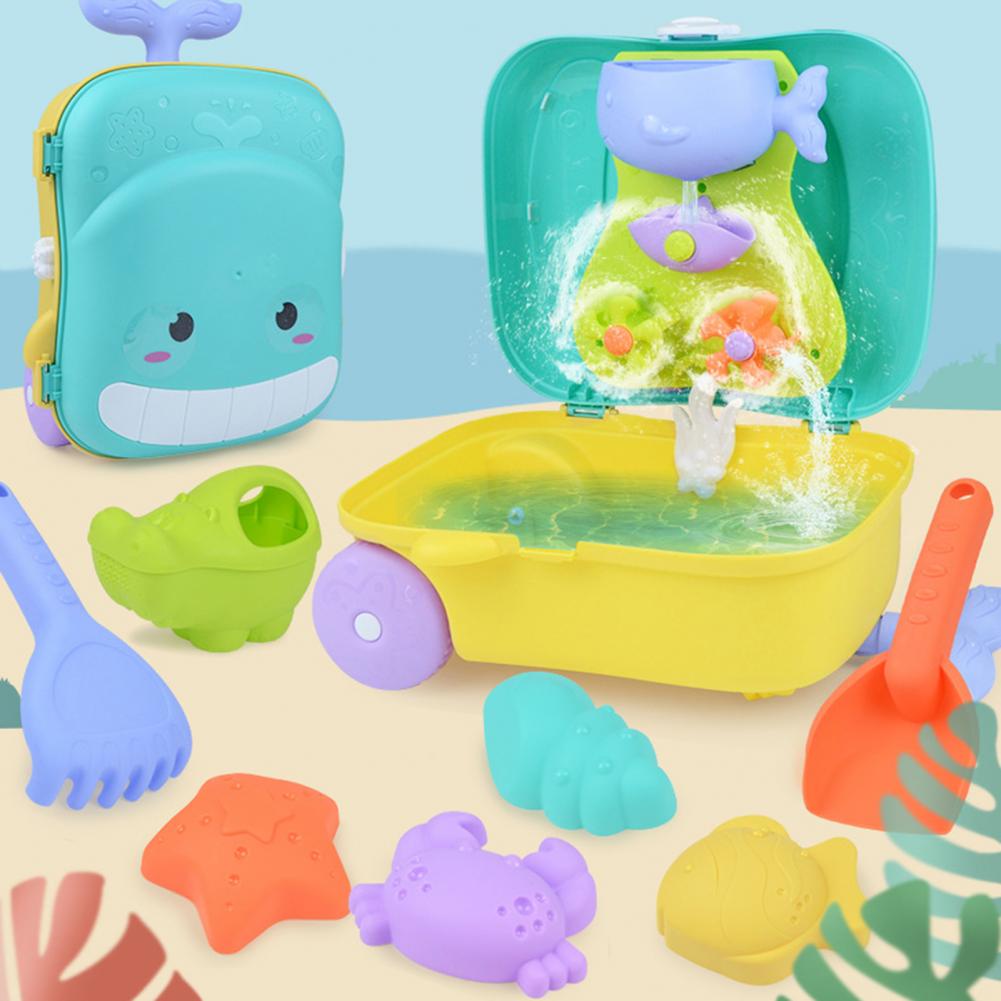 

2 в 1 Креативный набор пляжных игрушек Детские игрушки для купания Детские летние формы для песка на открытом воздухе Игрушки с чемоданом Детские пляжные игровые игрушки