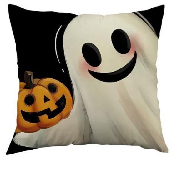 

Halloween Throw Pillow Cover Pumpkin Ghost Party Decoration Home Living Room Sofa Cushion Cover Holiday Decoration 45*45cm