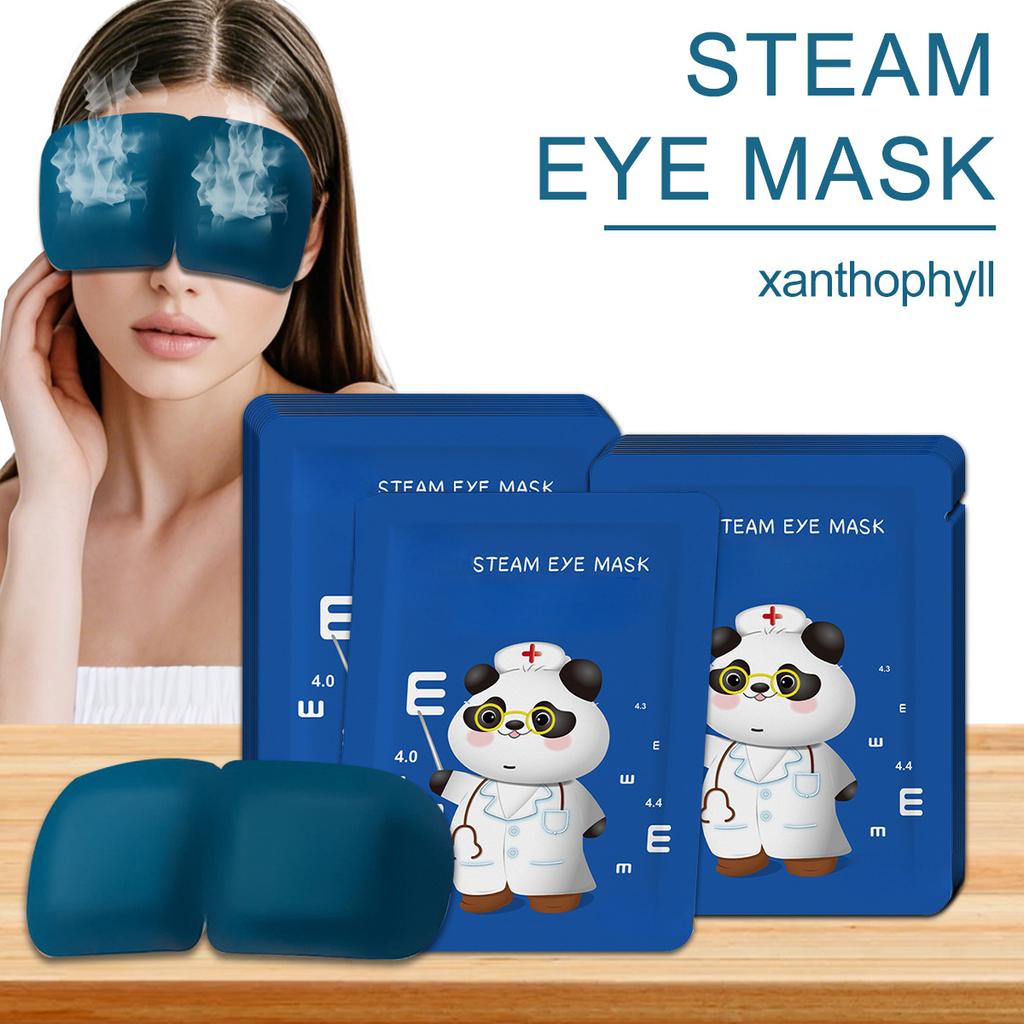 5/10PCS Lutein Steam Eye Mask, Hot Compress Eye Mask, Self-heating Eye Mask, Suitable for Sleeping, Essential for Travel, Disposable Eye Mask
