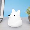 Cute Fox Night Light Silicone Tap Control USB Rechargeable Animal Nursery Night Lamp for Bedroom Dorm Decor