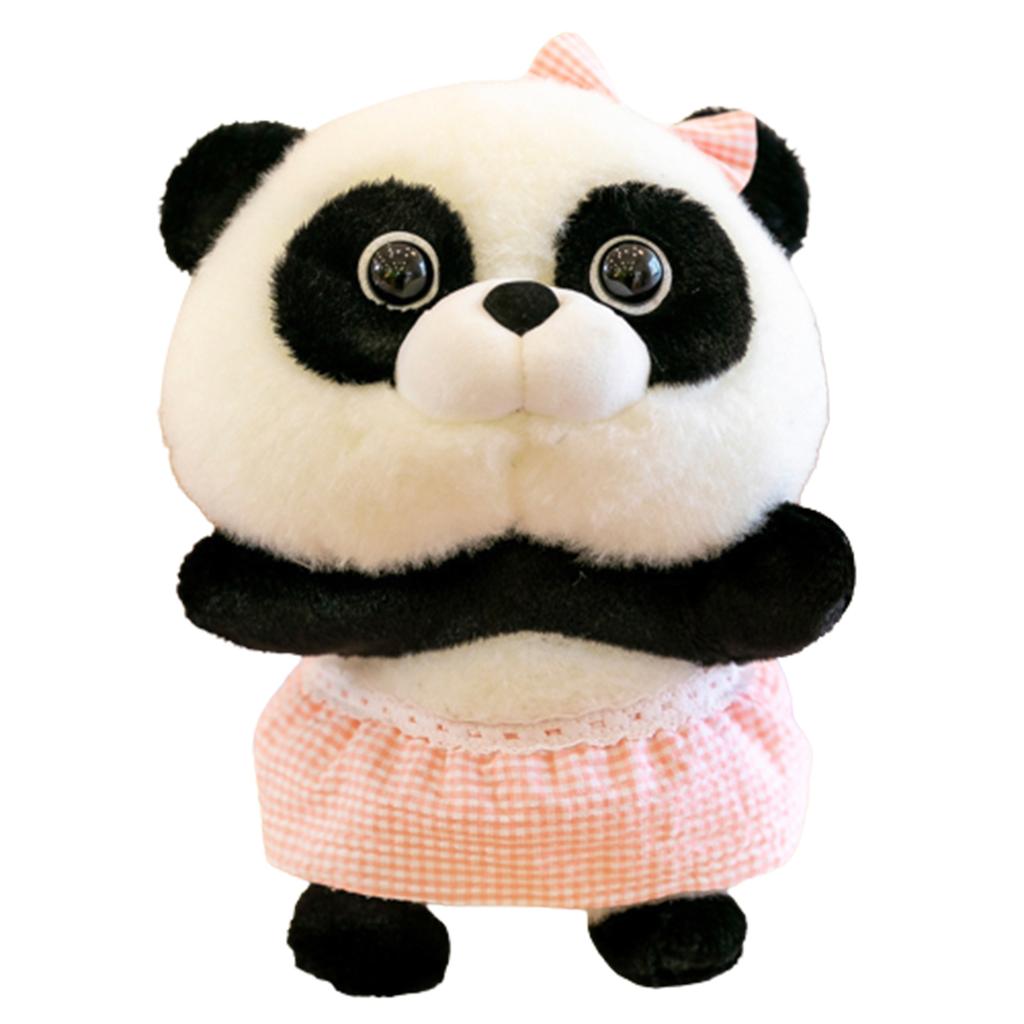Panda With Dress Plushy With Q Version Cuddly Animal Toys Sleeping Pillow Toy