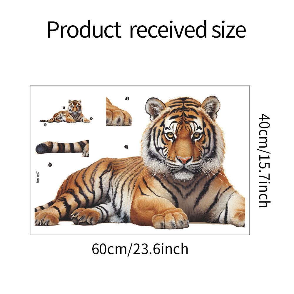 

Моделирование 3D Властный Тигр Спальня Гостиная Коммерческая Стена Ландшафтный Дизайн Наклейки На Стены 40*60CM/fun-e47
