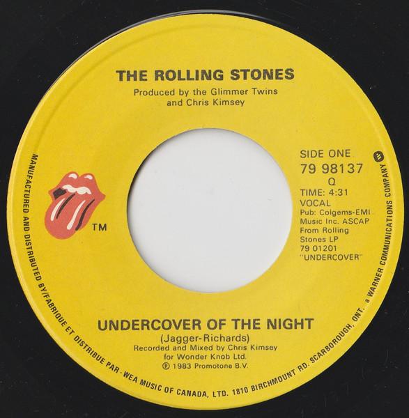 7-дюймовая пластинка ROLLING STONES Undercover Of The Night 7998137 Rolling Stones 1983 Канада Рок Б/у
