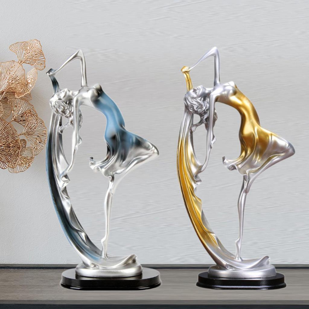 Dancing Girl Statue Desk Ornament Craft Elegant Decorative Housewarming Gifts