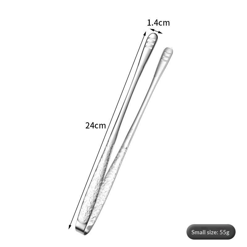 1PC Stainless Steel Barbecue Tongs Kitchen Tongs, Vegetable Tongs Reusable Barbecue Meat Tongs Cooking Tweezers Kitchen Tools 24cm серебряный