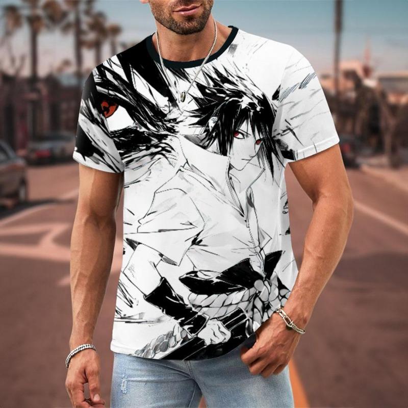 New Men's T Shirt Japanese Anime 3D Prints Casual Short Sleeve Tees Street Oversized Clothing Fashion Cartoon T-Shirts