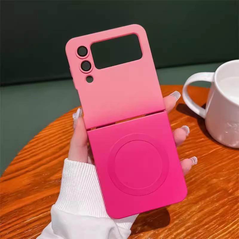 The Samsung ZFlip6 Folding Magnetic Phone Case Is Compatible with The Flip5 Gradient Soft Case and The ZFlip4 Full-coverage Tpu Protective Case
