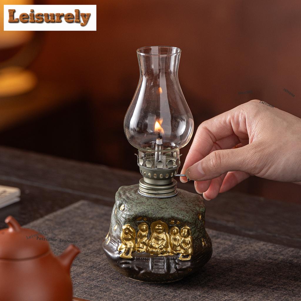 HOYIHM Lotus Pod Butter Lamp Incense Holder Mist Smoking Steamers Incense Burners Meditation Censer Teaware Supplies Craft