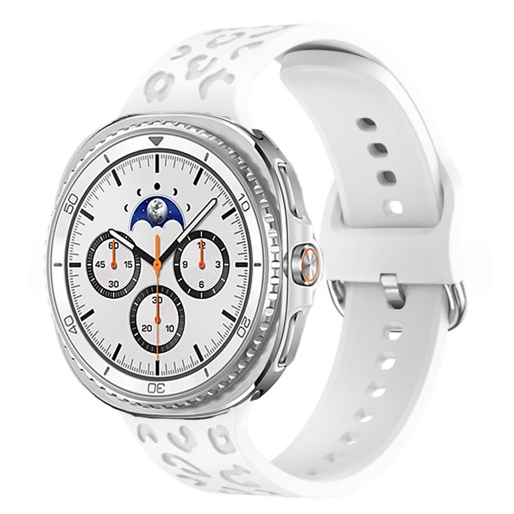 Engraved Band For Samsung Galaxy Watch 8 Classic 46mm Sport Silicone Leopard Loop Bracelet Correa Galaxy Watch 8 40mm/44mm Strap