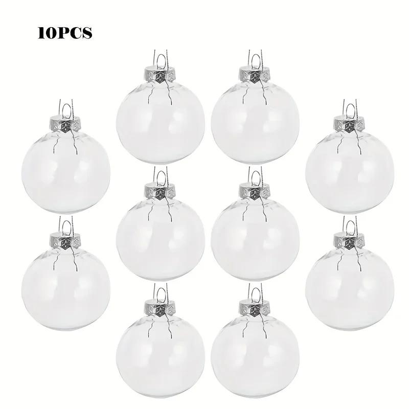 A Top Quality DIY Christmas Ornaments Set - Plastic Light Bulb & Candy Bottle Shapes Hanging Decorations for Tree Party