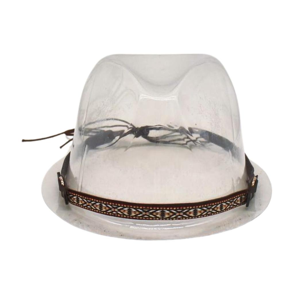Big Brim Gold Acrylic Chain Felt Hat Solid Color Cashmere Jazz Hat French Top Hat