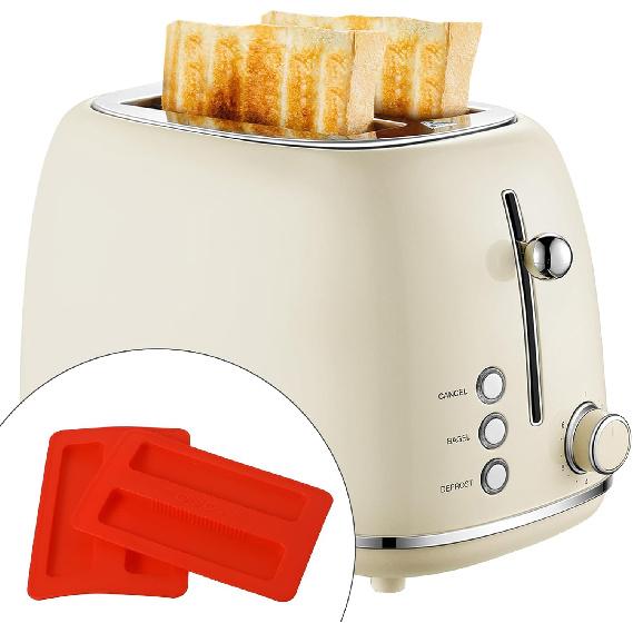 2 Pcs Toaster Cover 2 Slice Silicone,Silicone Toaster Covers 2 Slice Wide Slot,Reble Toasters Covers 2 Slices for Bread Maker,Sandwich Machine Part
