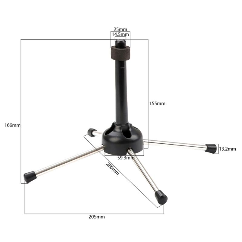 Foldable Flute Stand 4-Leg Holder Clarinet Rest Rack Musical Instrument Parts